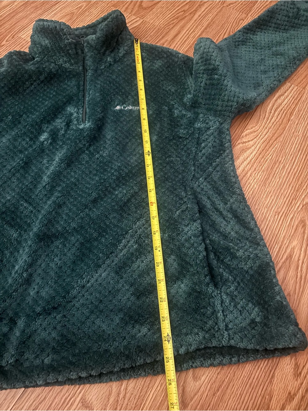 Columbia Plush Quarter-Zip Fleece Jacket  Deep Forest Green Size Large - Picture 9 of 10